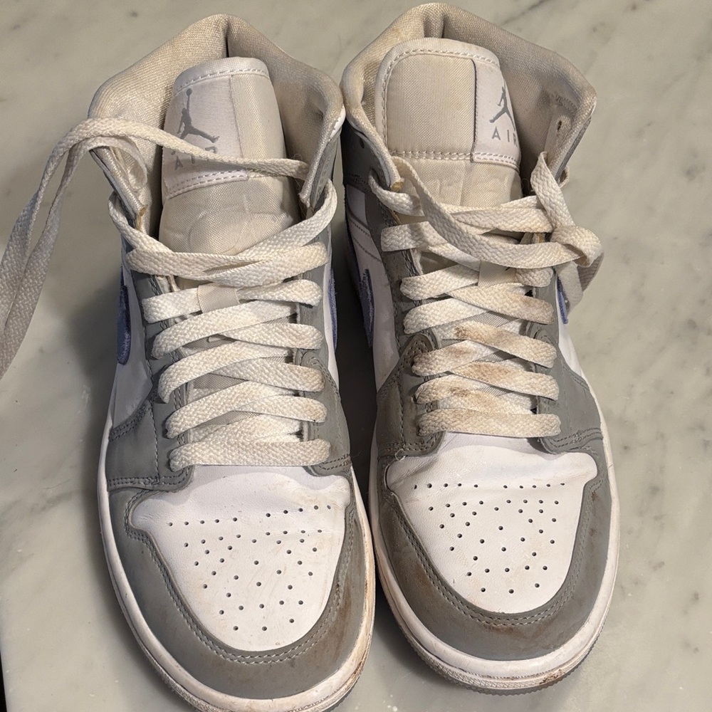 Nike White and Gray Athletic Shoes air Jordan